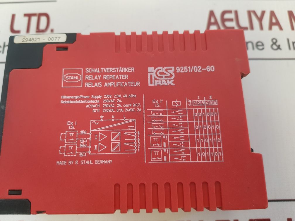Stahl 9251/02-60 Switching Amplifier Relay Repeater