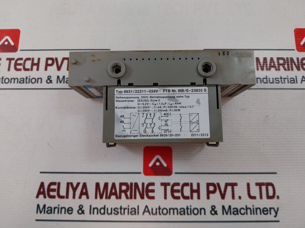 Stahl Elektronik 8931/22211-024 Relay Repeater Amplifier 250V
