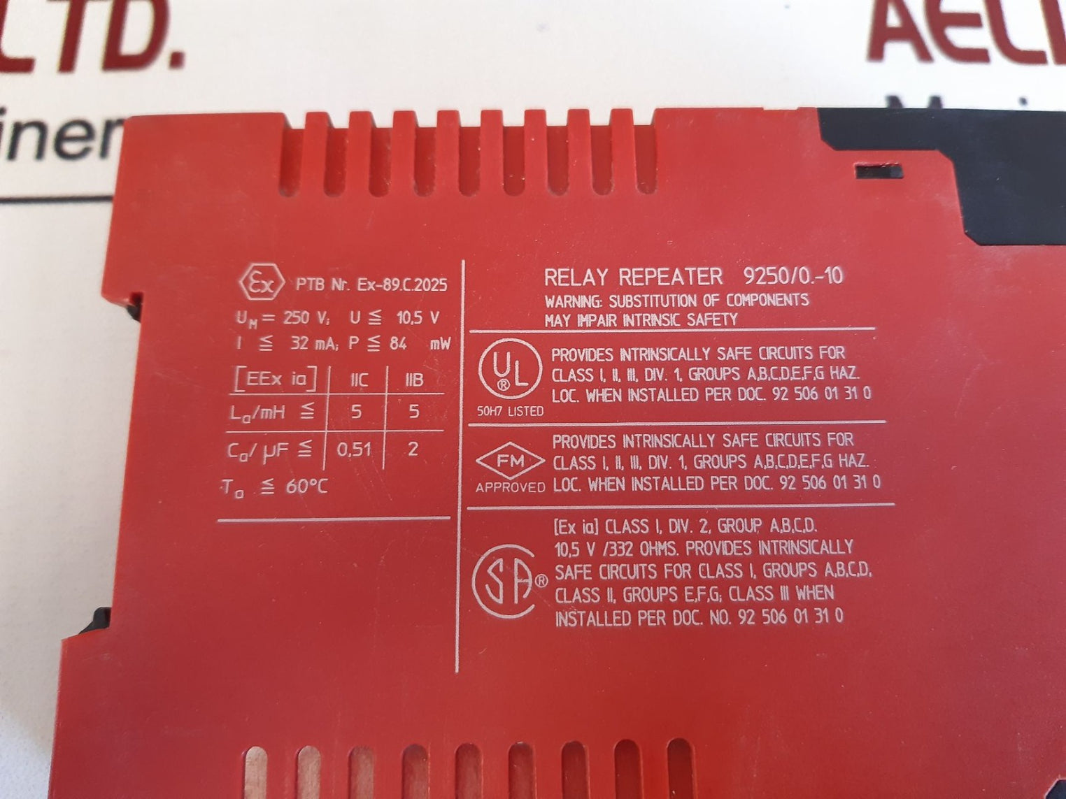 Stahl Icspak Relay Repeater 9250/01-10