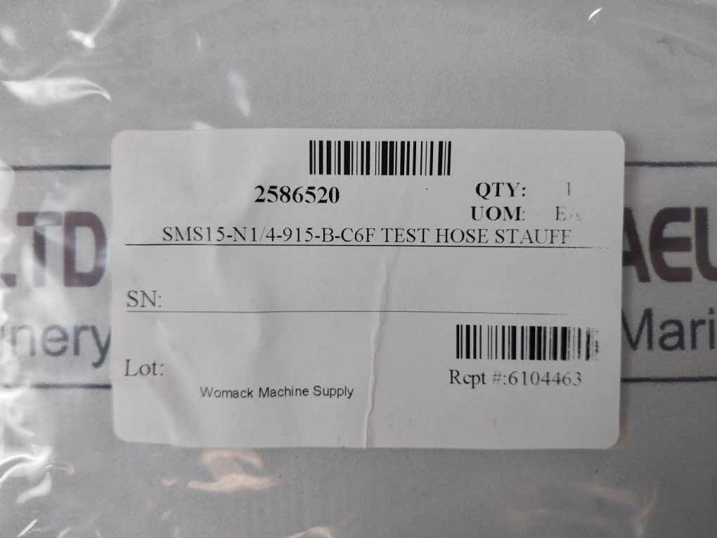 Stauff Test-15 Test Hose Stauff Sms15-n1/4-915-b-c6F