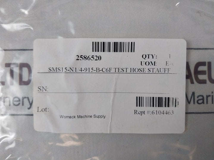 Stauff Test-15 Test Hose Stauff Sms15-n1/4-915-b-c6F