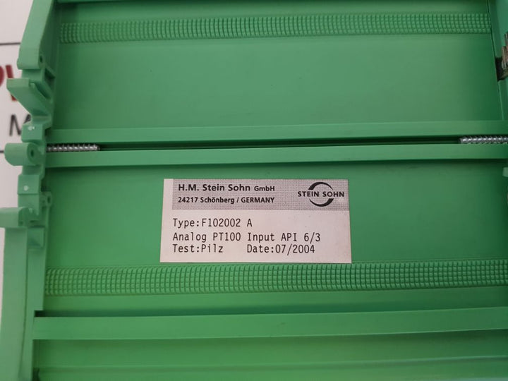 Stein Sohn F102002 A Analog Pt100 Input Api 6/3