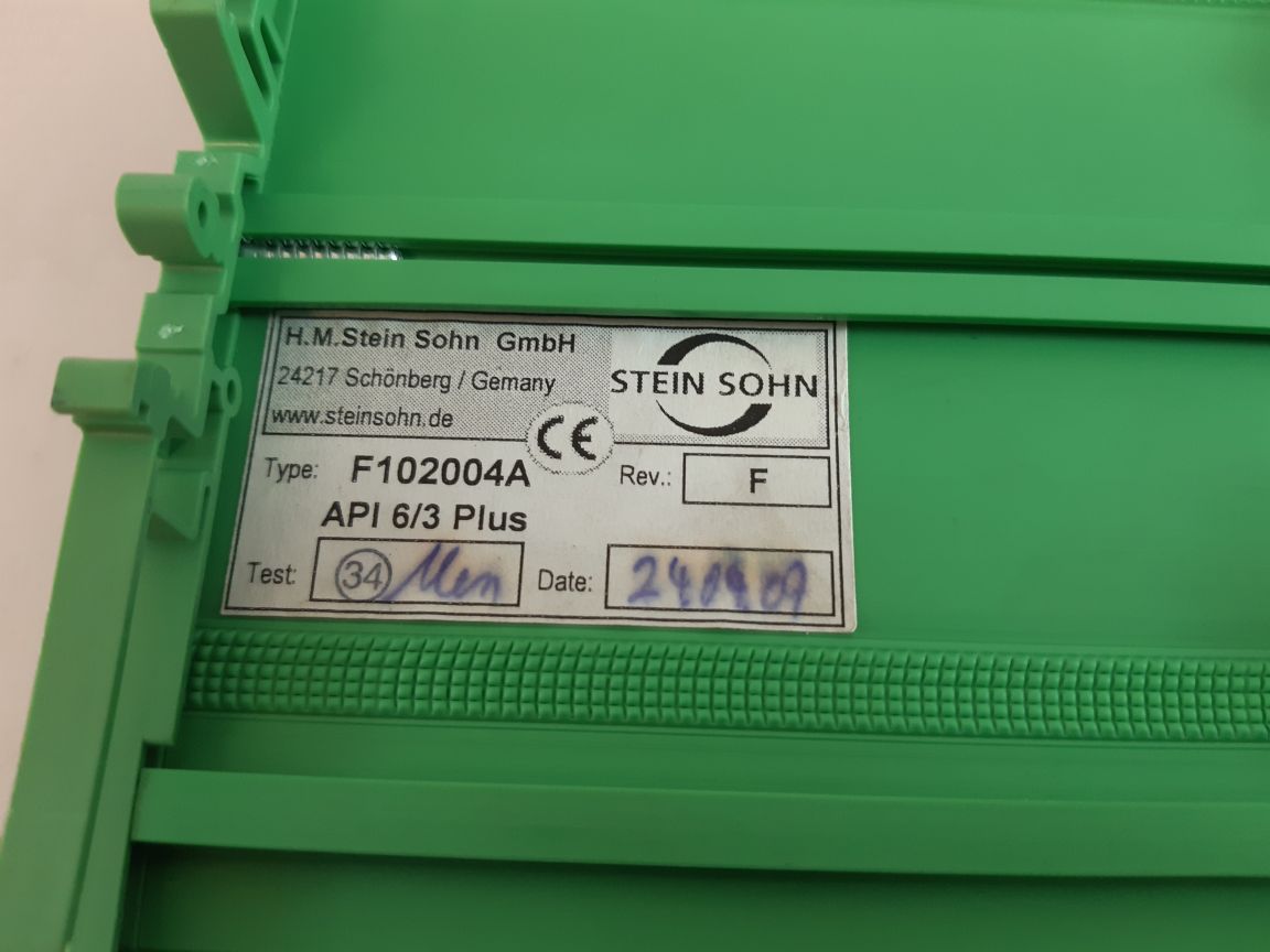 Stein Sohn F102004A Api 6/3 Rev: F Plus Analog Module E720.2A