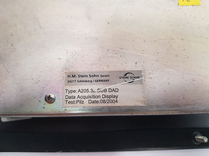 Stein Sohn /Vista Automation A205.3 Sub Dad Data Acquisition Display Used One