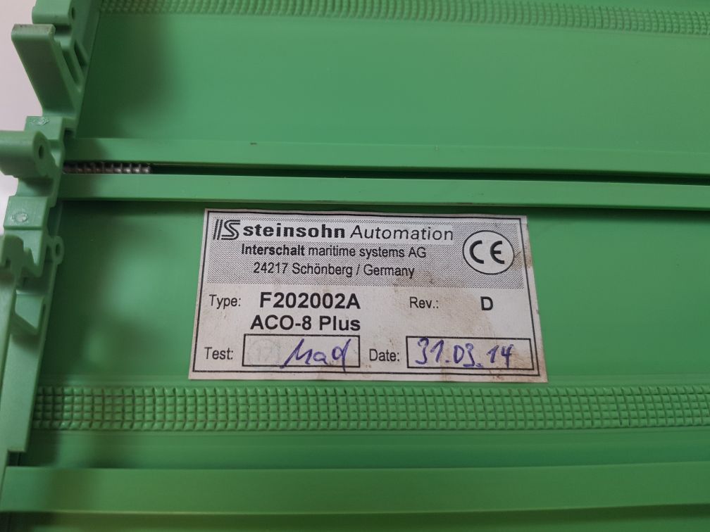 Steinsohn Automation F202002A Aco-8 Plus Analog Output Module
