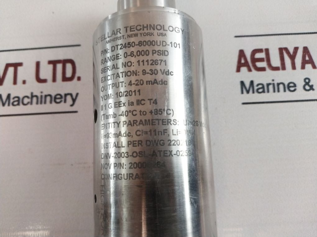 Stellar Dt2450-6000Ud-101 Differential Pressure Transducer 4-20 Madc