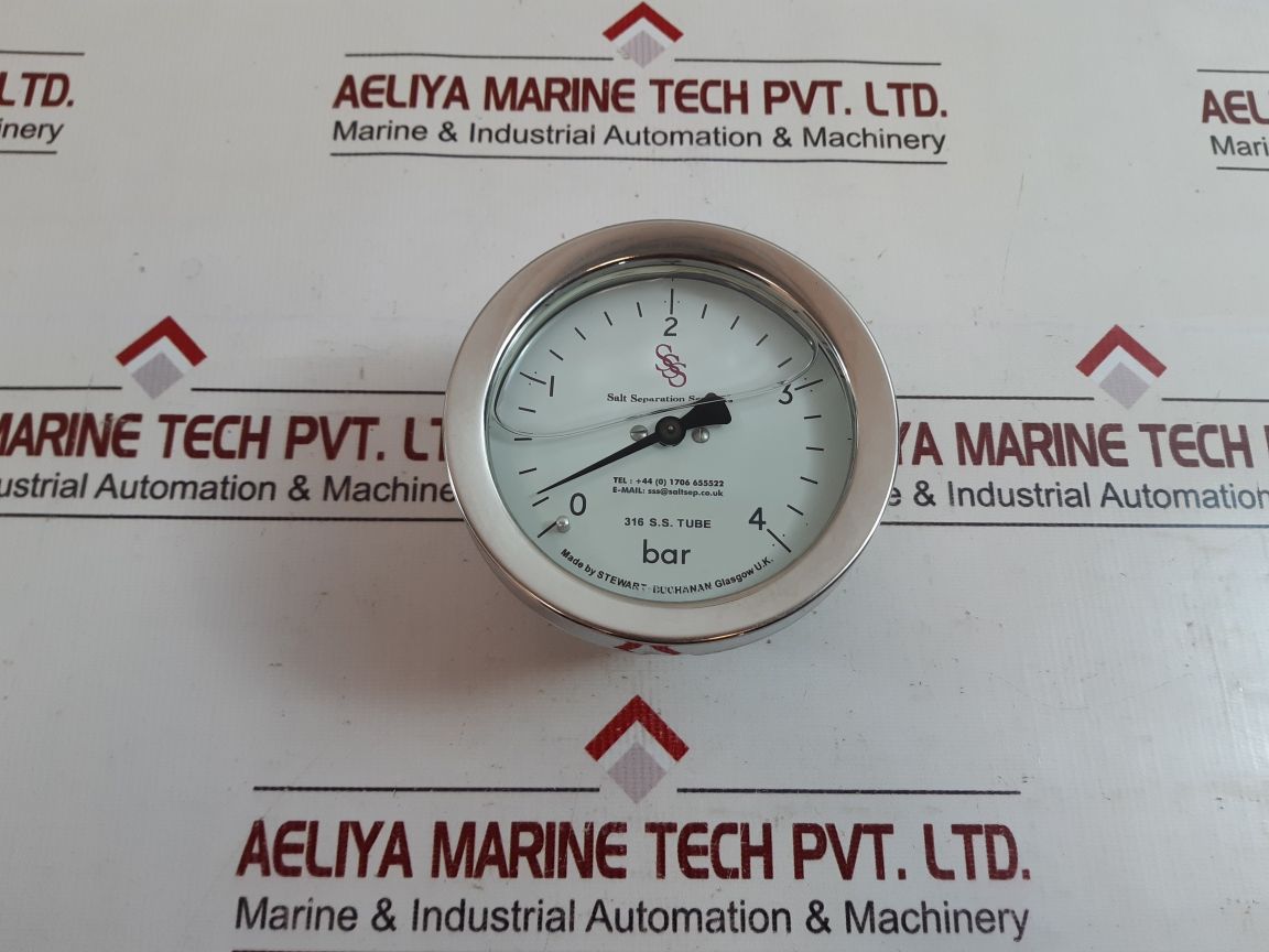 Stewart-buchanan Pressure Gauge 0-4 Bar