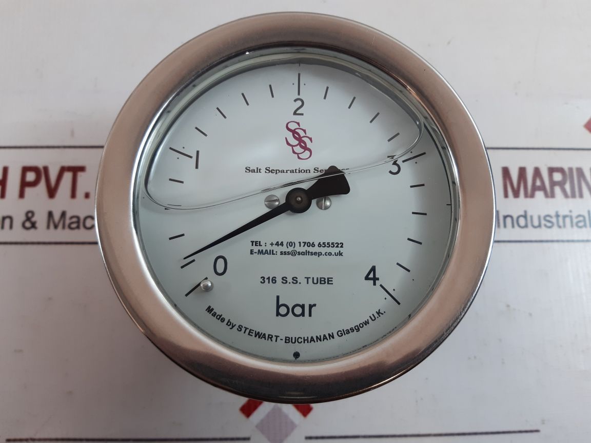 Stewart-buchanan Pressure Gauge 0-4 Bar