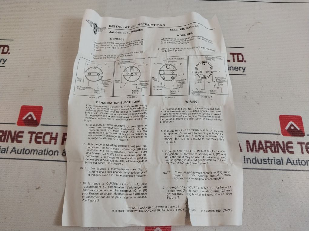 Stewart Warner 82306 Water Temperature Electric Gauge