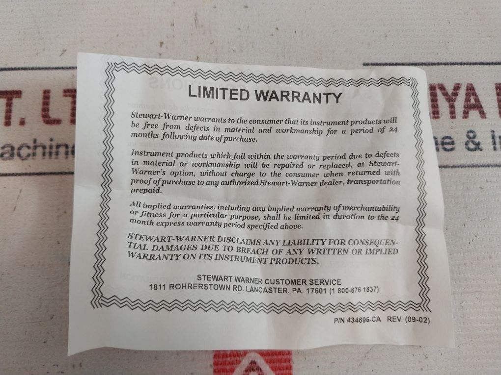 Stewart Warner 82306 Water Temperature Electric Gauge