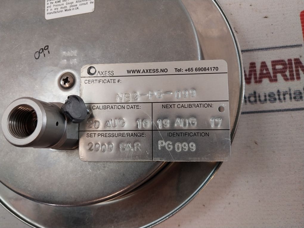 Stewarts 0-30000 Psi Pressure Gauge 30K Panel Mount Oil Fill