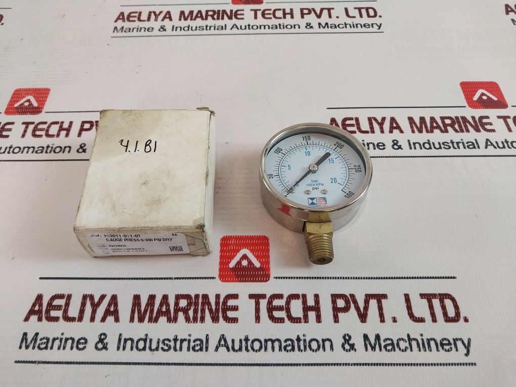 Stewarts 0-300 Psi Pressure Gauge 0-20 Bar 100X Kpa