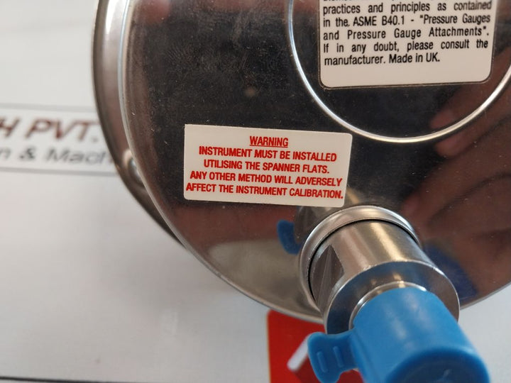 Stewarts Pressure Gauge 316 S.S. Tube And Socket 0 To 3000 Psi