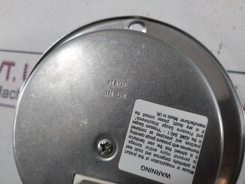 Stewarts 316 S.S. Tube And Socket Pressure Gauge 0-70 Bar