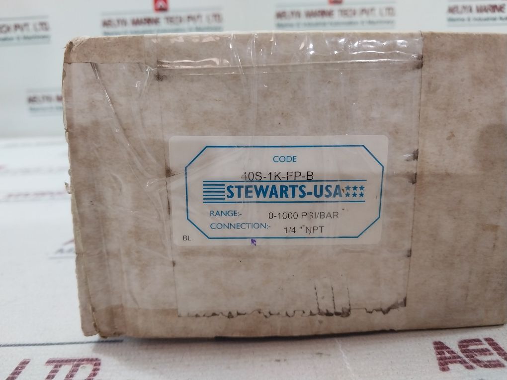 Stewarts 316 S.S. Tube And Socket Pressure Gauge 0-70 Bar
