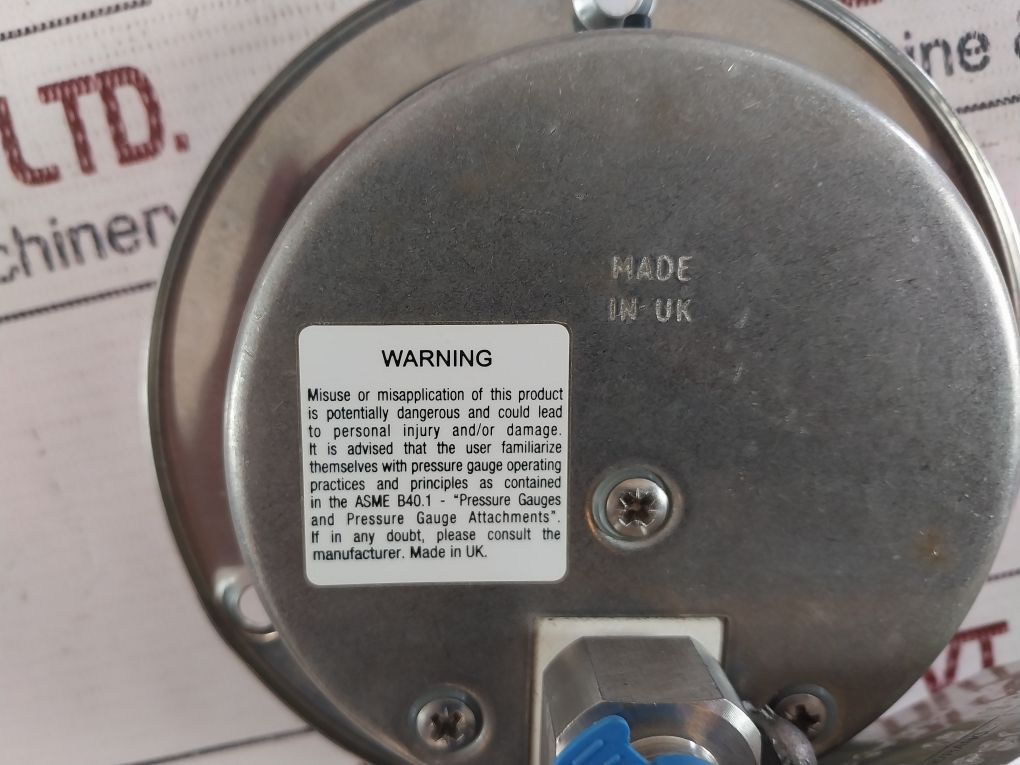 Stewarts 316 S.S Liquid Pressure Gauge 0-1000 Psi