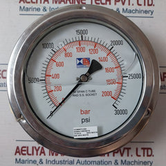 Stewarts 61S-30K-fp-b-1/4" Hpe Pressure Gauge