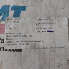 Stewarts 61S-30K-fp-b-1/4" Hpe Pressure Gauge