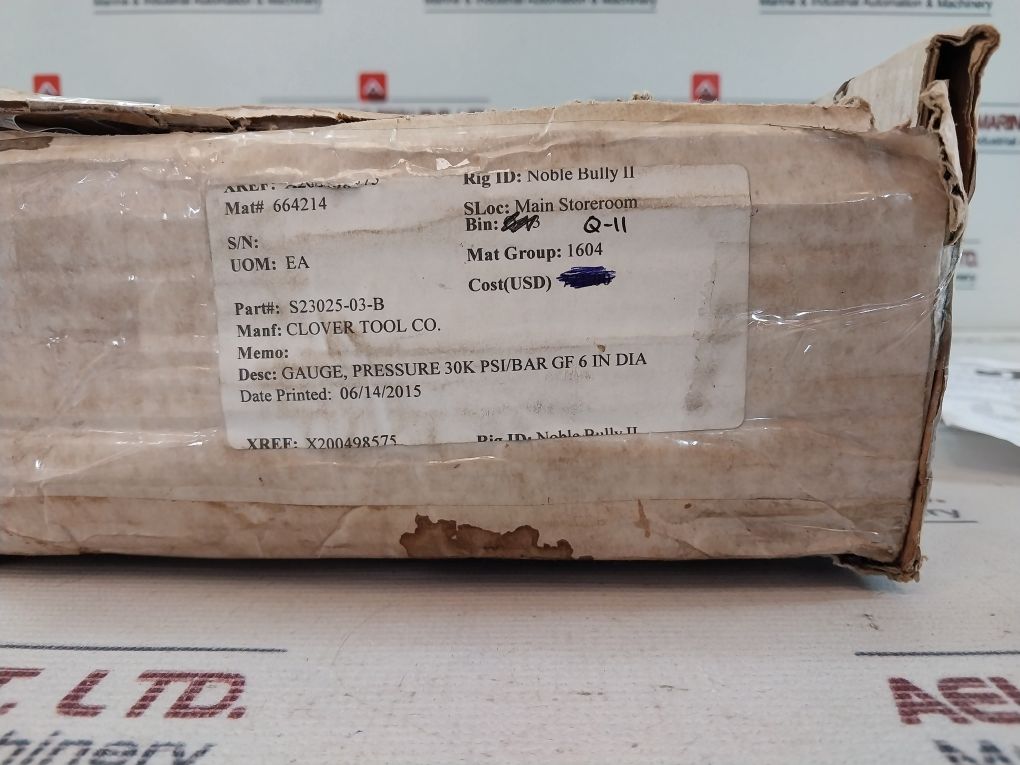 Stewarts 61S-30K-fp-b-1/4” Hpf Pressure Gauge 0-30000 Psi