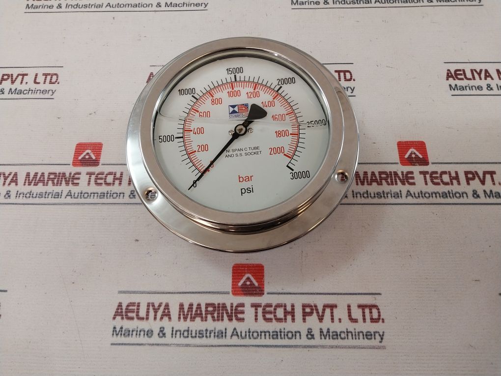 Stewarts 61S-30K-fp-b-1/4” Hpf Pressure Gauge 0-30000 Psi
