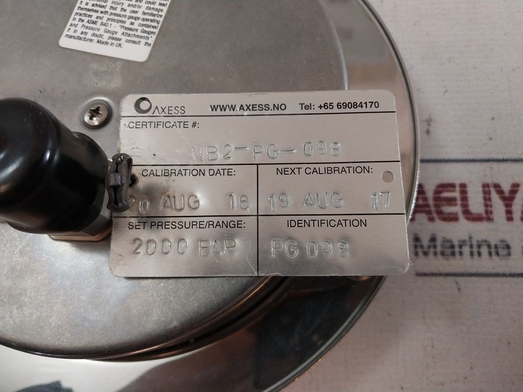 Stewarts 61S-30K-fp-b-1/4” Hpf Pressure Gauge 0-30000 Psi