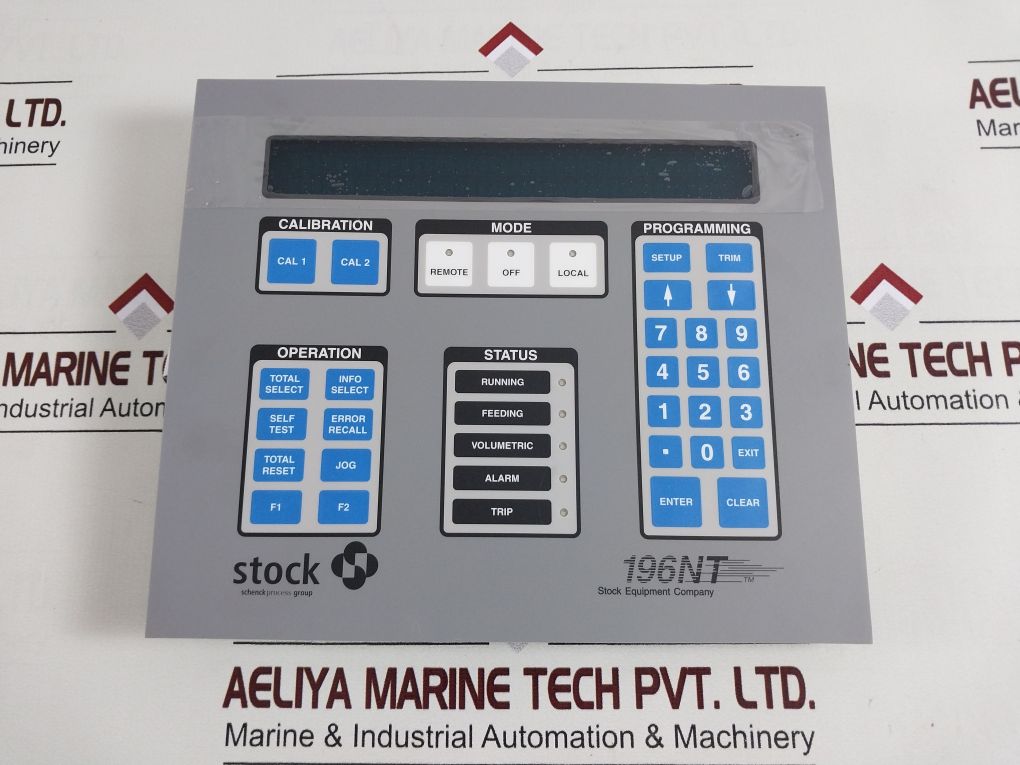 Stock Equipment 196Nt Control Display Panel D28753-1