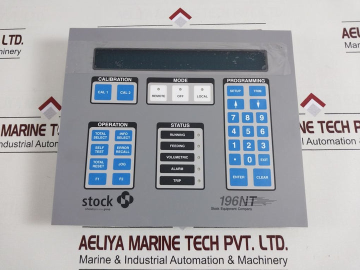 Stock Equipment 196Nt Control Display Panel D28753-1