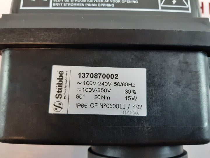 Stubbe 1370870002 Ball Valve 2150-d032 Electric Actuator
