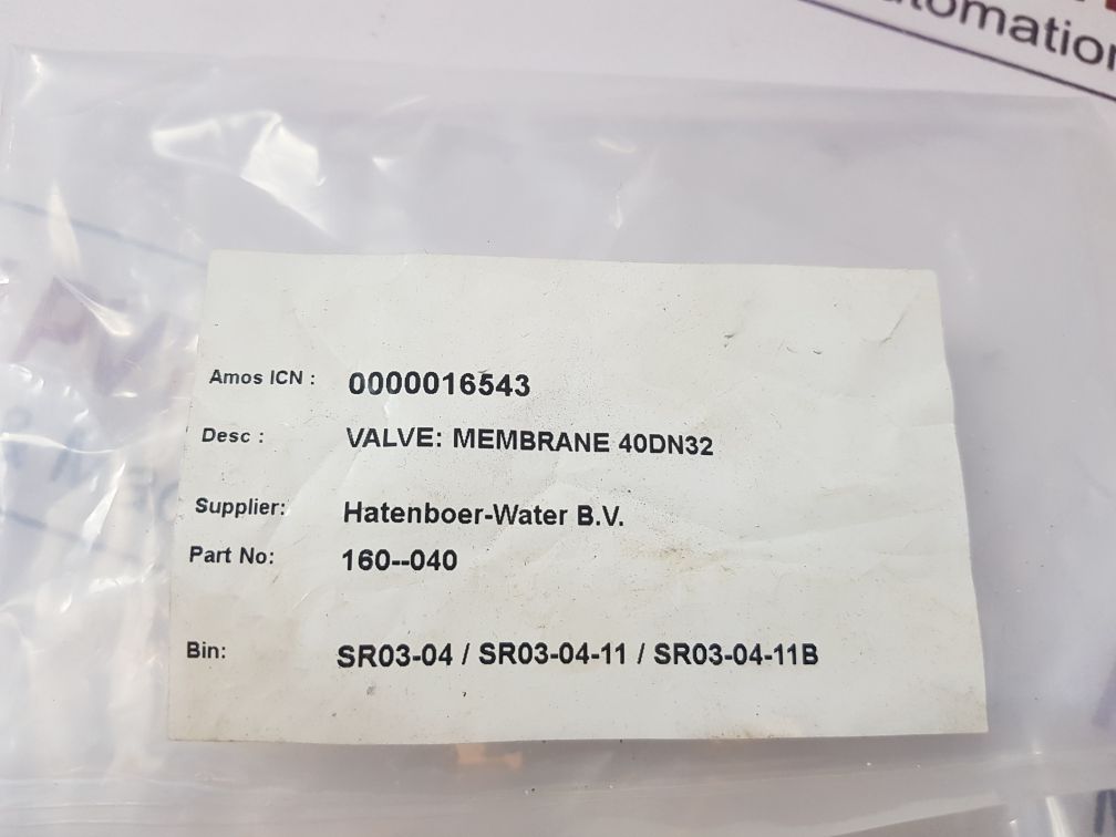 Stubbe Mv 310 Diaphragm Valve 62278