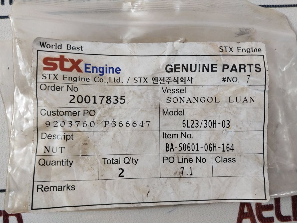 Stx Ba-50601-06H-164 Nut