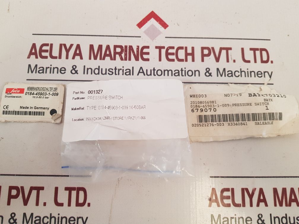 Suco 0184-45903-1-009 Diaphragm Pressure Switch
