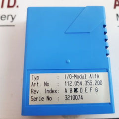 Sulzer Ai1A I/O Module 112.054.355.200