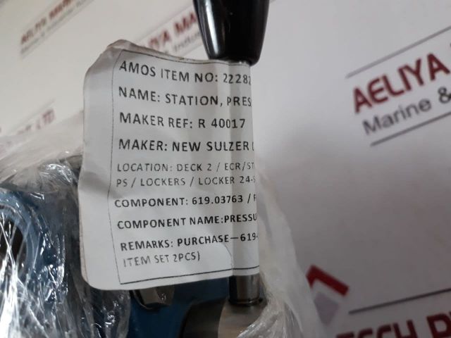 Sulzer R 40017 Pressure Reduction Station
