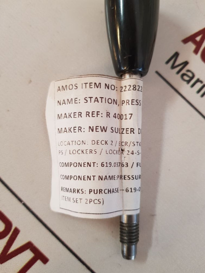 Sulzer R 40017 Pressure Reducing Station