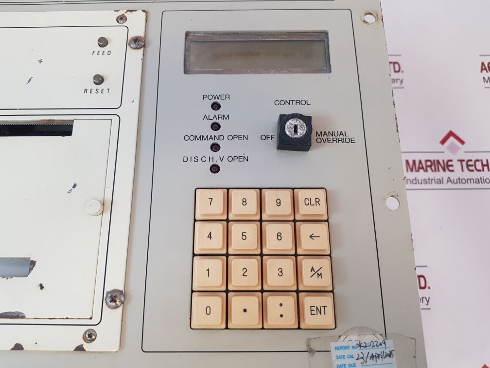 Sumitomo Ccu Mark V Oil Discharge Monitoring And Control System