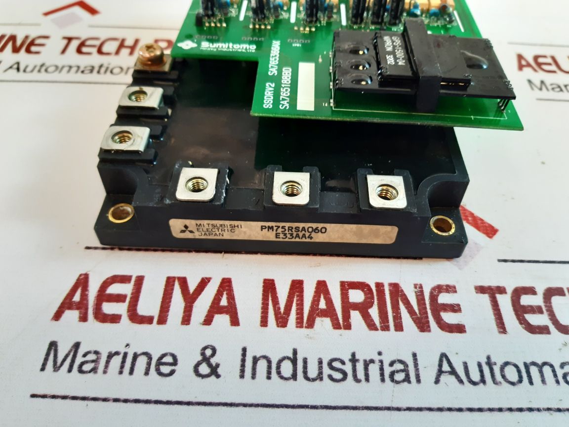 Mitsubishi pm75rsa060 power module with sumitomo ssdrv2 sa765366ax