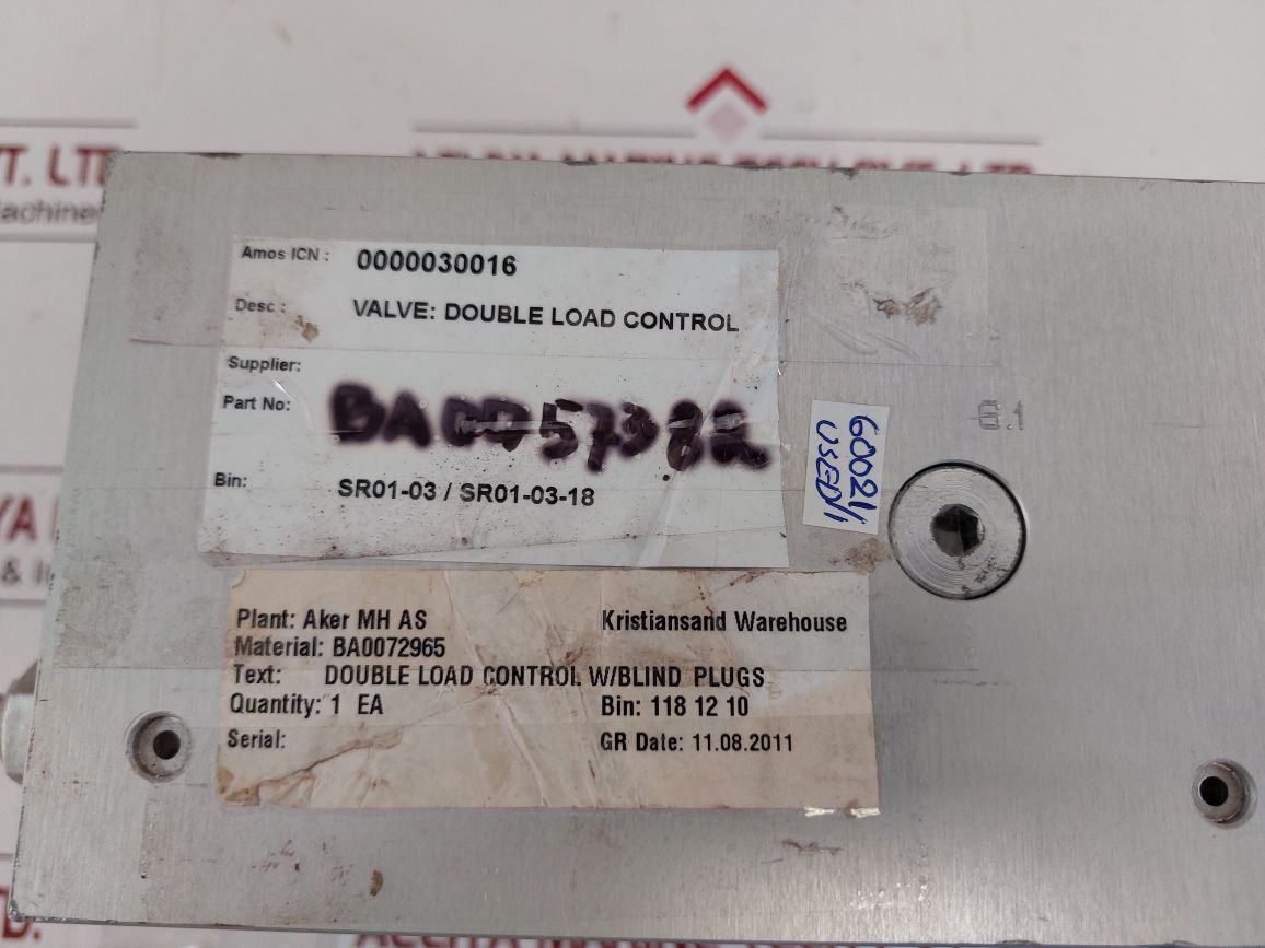 Sun Double Load Control Valve Ba0057382