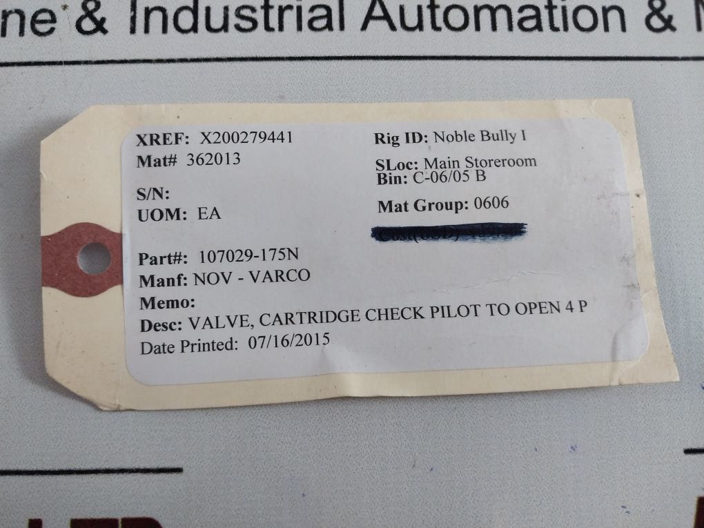 Sun Cvcv Xen Cartridge Valve