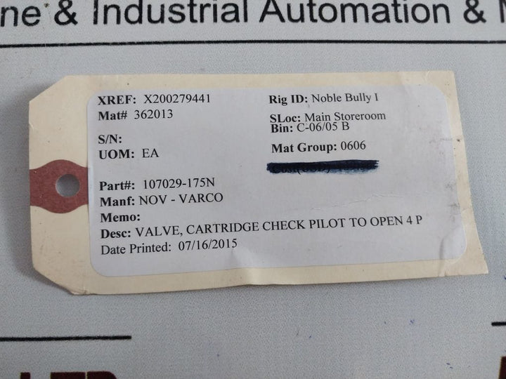Sun Cvcv Xen Cartridge Valve