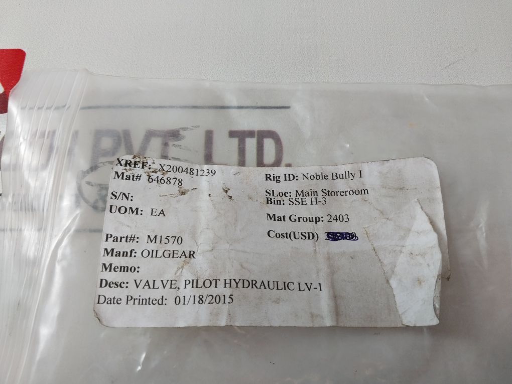 Sun Dods Xhn Hydraulic Pilot Valve