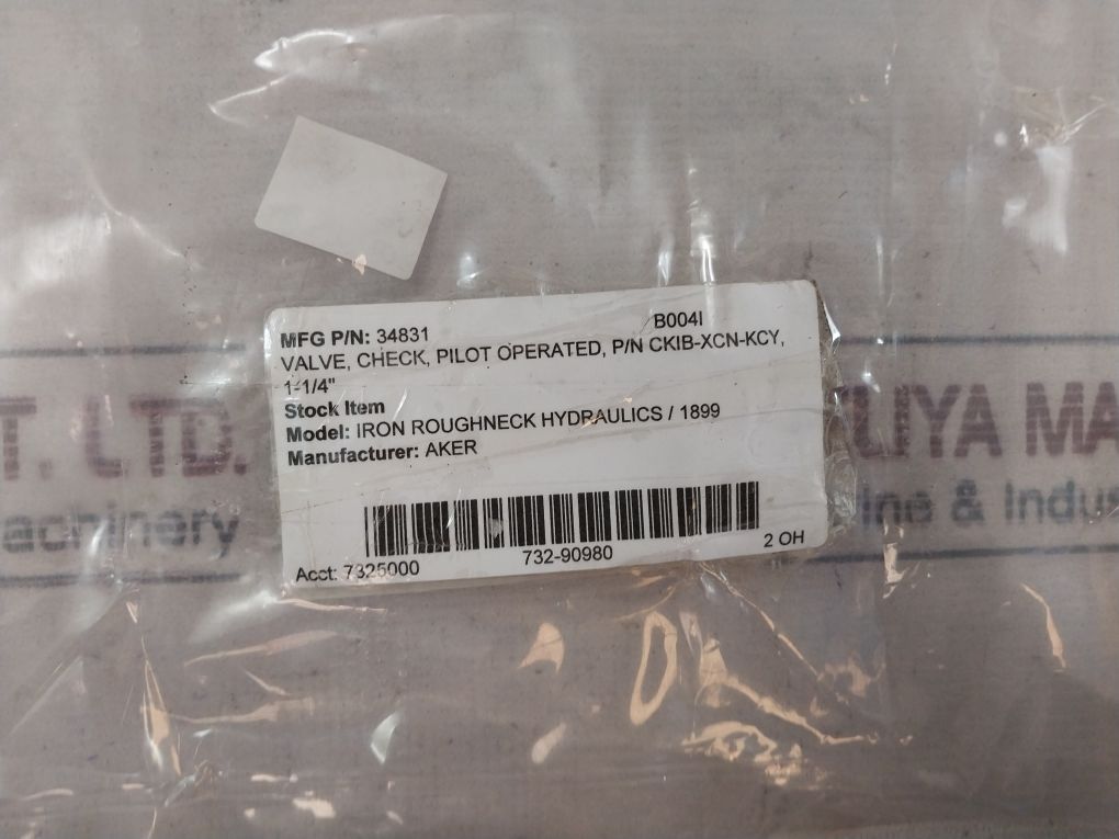 Sun Hydraulics 0K76-a2 Pilot Operated Check Valve