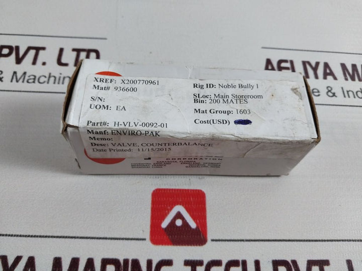 Sun Hydraulics Ckcb-xfn Check Valve H-vlv-0092-01