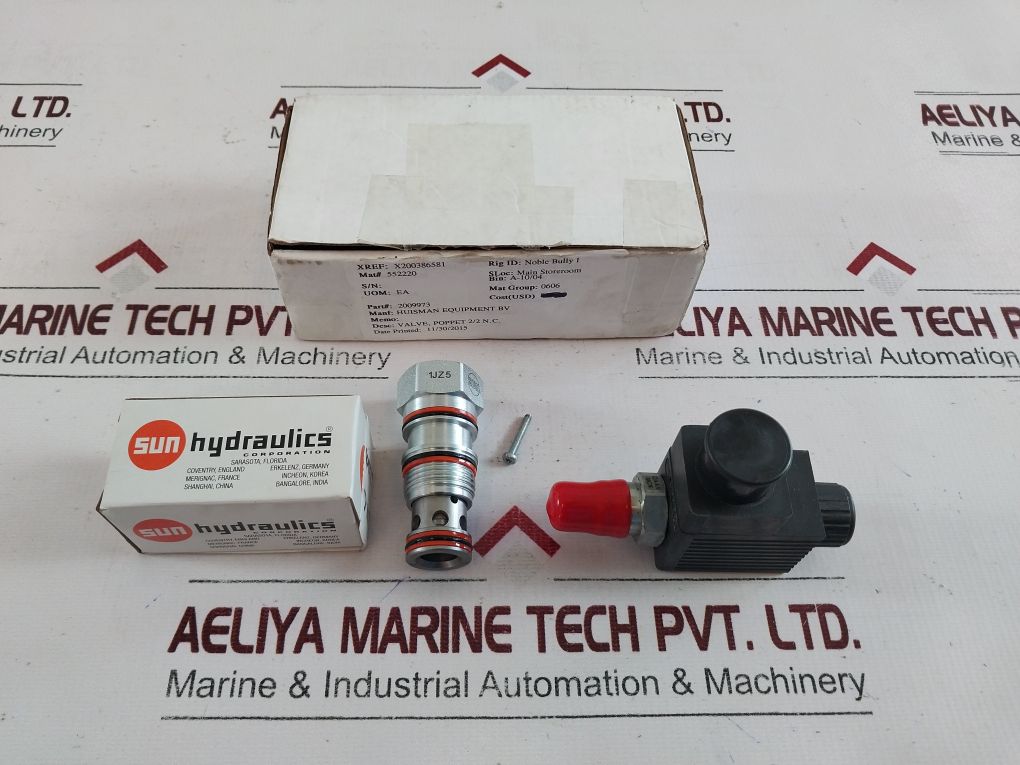 Sun Hydraulics Daaa Mcn Solenoid Valve With 760224, Lofa 8Dn Poppet Valve Set