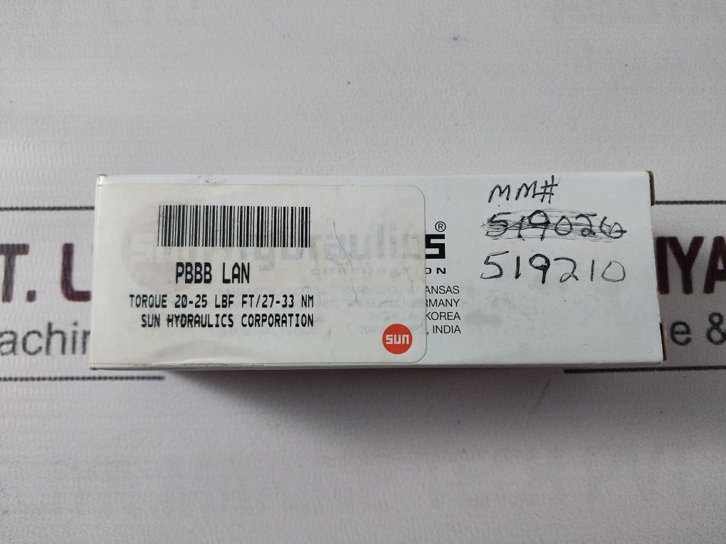 Sun Hydraulics Pbbb Lan Pressure Reducing Valve