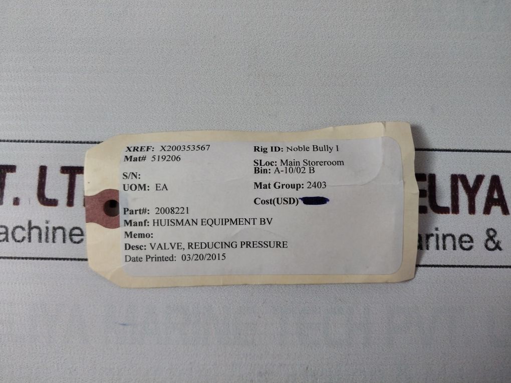 Sun Hydraulics Pbdb Lwn Pressure Reducing Valve 