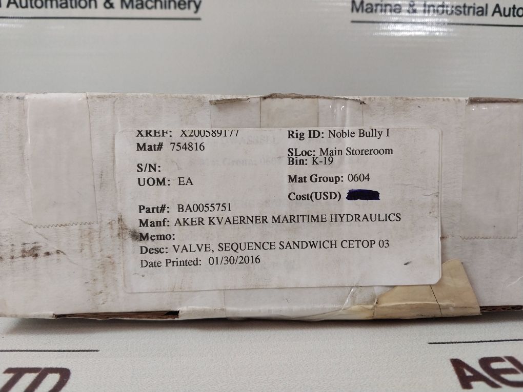 Sun Hydraulics Eb5 1Ah3-ac Hydraulic Valve