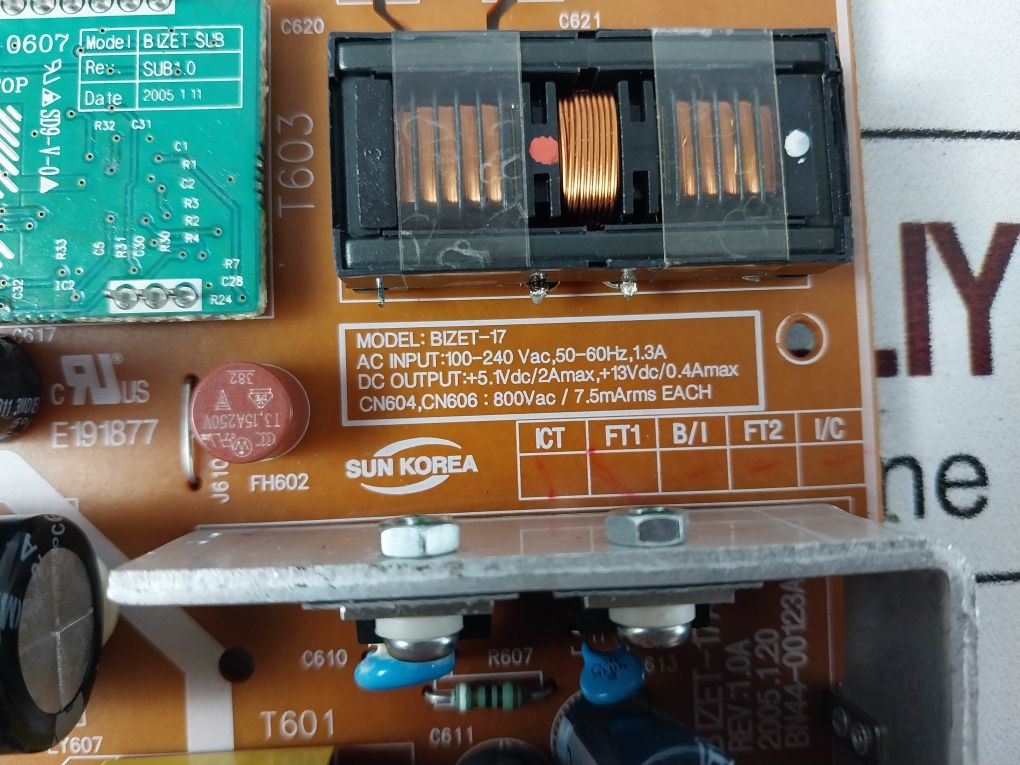 Sun Korea Bn44-00123A Power Board Bizet-17A Rev: 1.0A