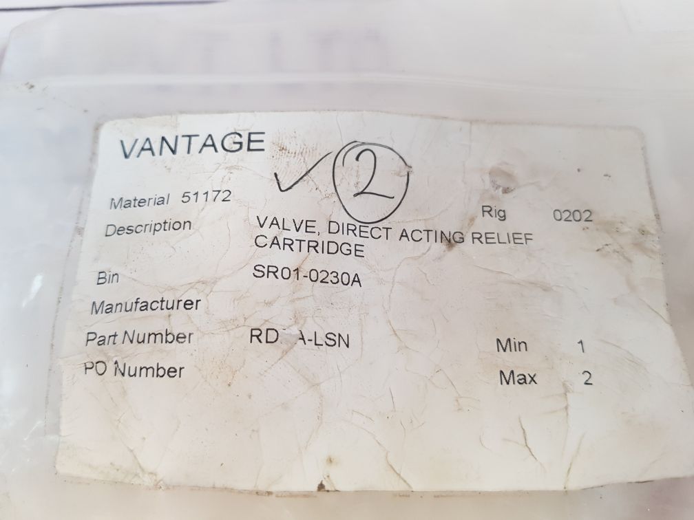 Sun Rdba-lsn Direct Acting Relief Valve