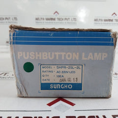 Lot Of 10X Sungho Shpr-25L-2L Pushbutton Lamp Pr-25L-2L (Led Lamp)