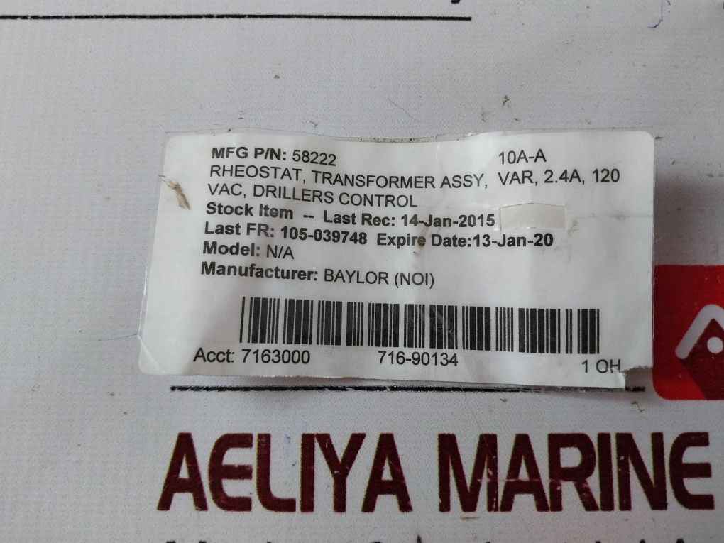 Superior Electric 10C Powerstat Variable Transformer New